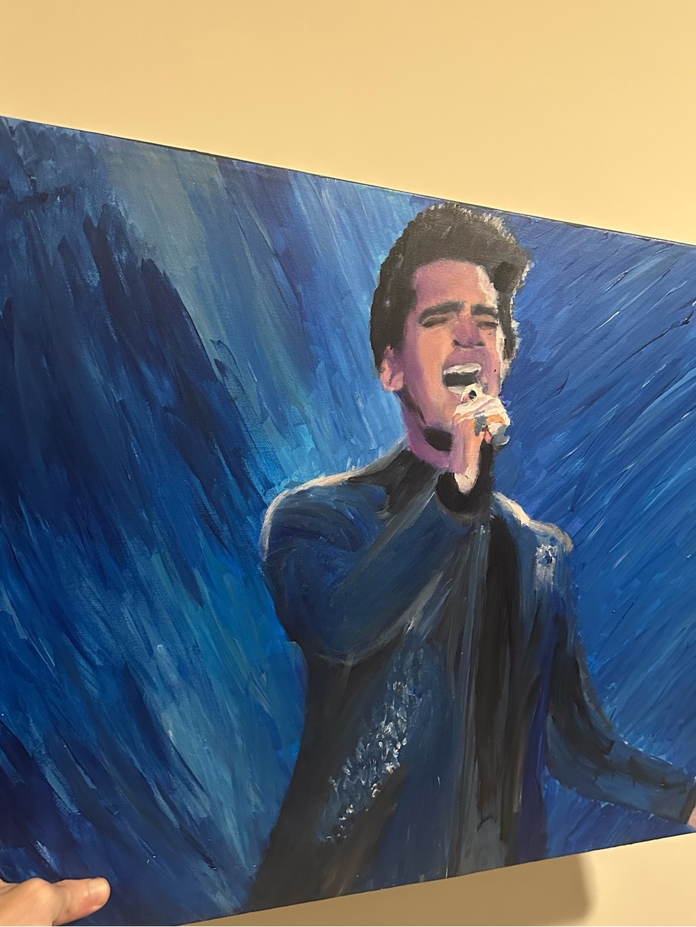 Brendon Urie panic painting Singer Canvas Art 24x18 1/1 original art